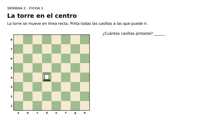 Ficha: la torre en el centro