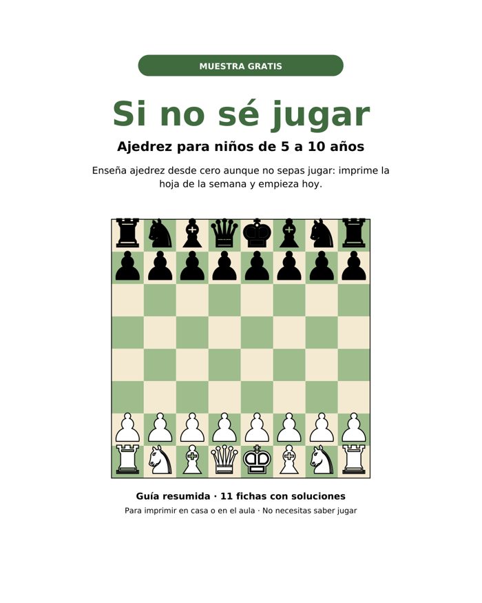 Portada de la muestra gratis del cuadernillo Si no sé jugar
